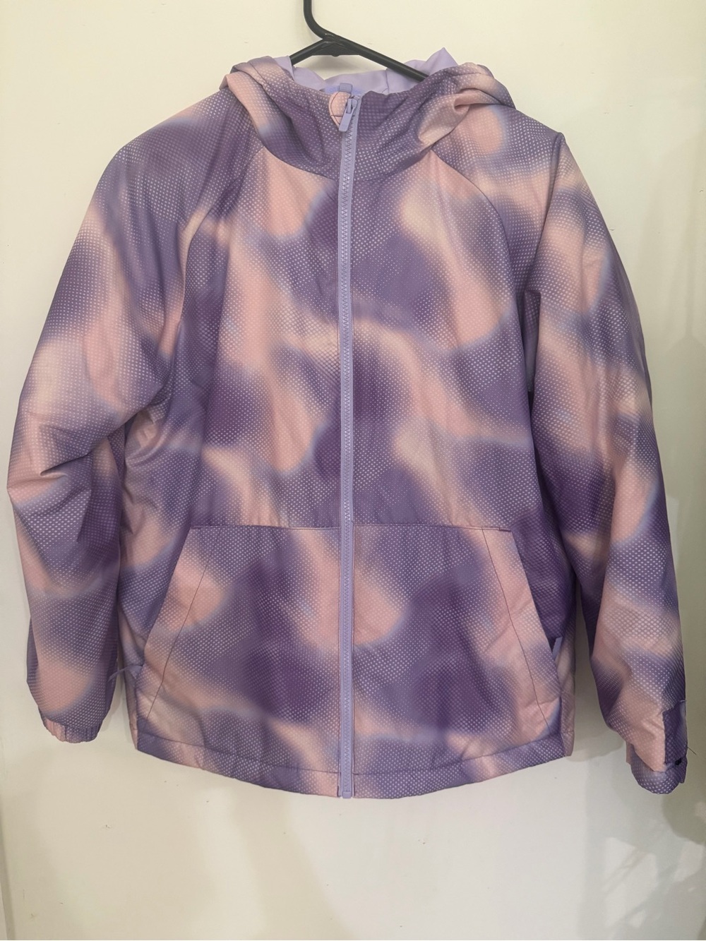 all in motion Purple & Pink Tie-Dye Hooded Rain Jacket